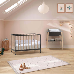 Micuna MOUNTAIN Cot Anthracite-Natural Wood 1