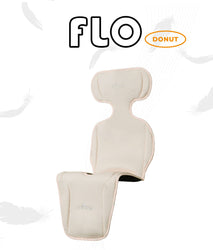 Mima FLO Universal Baby Cooling Seat Liner in beige, designed for strollers and high chairs for comfort and ventilation.