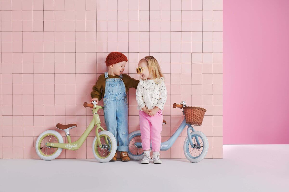 Two Toddlers with their Kinderkraft RAPID 2 Balance Bikes