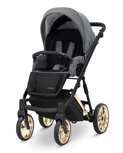 Kunert Ivento Stroller Color: Ivento Deep Graphite Frame Color: Golden Frame Combo: 2 IN 1 KIDZNBABY