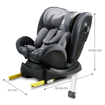 Dimensions Of Kinderkraft Car Seat XRIDER in Gray