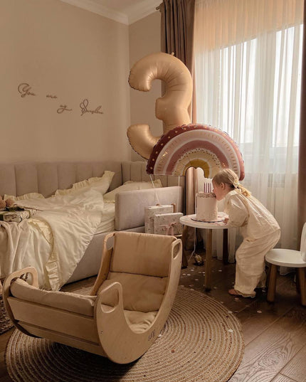 Natural wood finish Lunatoys rocker