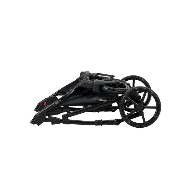 Compact fold of Kunert Stroller MATA frame, ideal for storage and transport