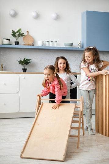 Toddler climbing ramp and triangle set