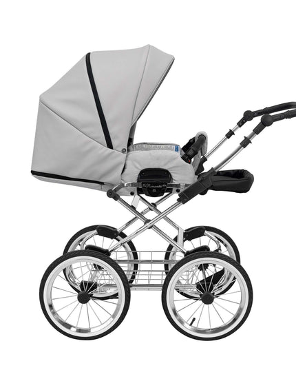 Kunert Romantic Stroller Color: Romantic Ash Eco Leather Frame Color: Graphite Frame Combo: 2 IN 1 KIDZNBABY