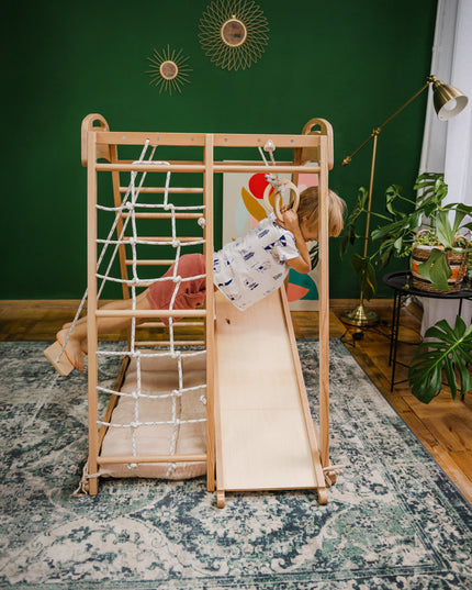 lunatoys montessori wooden play gym