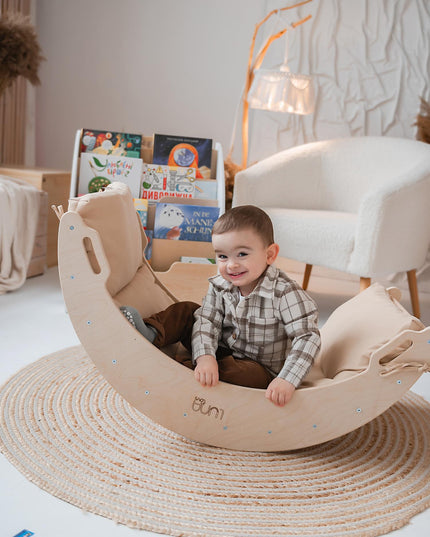 Pikler Arch modular play with triangle desk