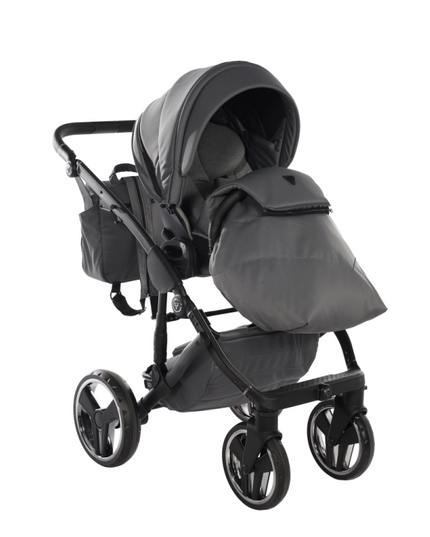 Parent pushing stroller