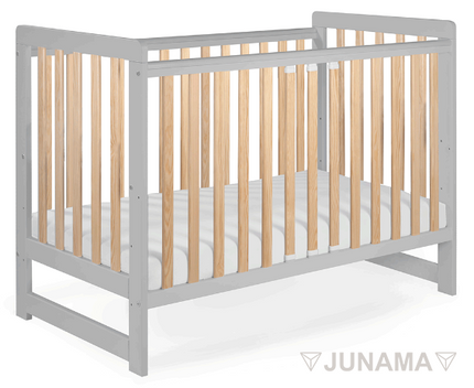 Gray crib with beech accents