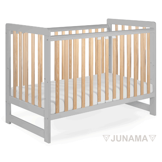 Gray crib with beech accents