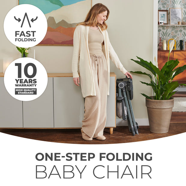 Kinderkraft High Chair FOLDEE, easy one-step folding, 10-year warranty.