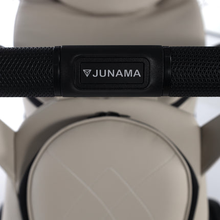 Junama Diamond Stroller Space Eco-Leather V2 in Beige by with Black Frame KIDZNBABY