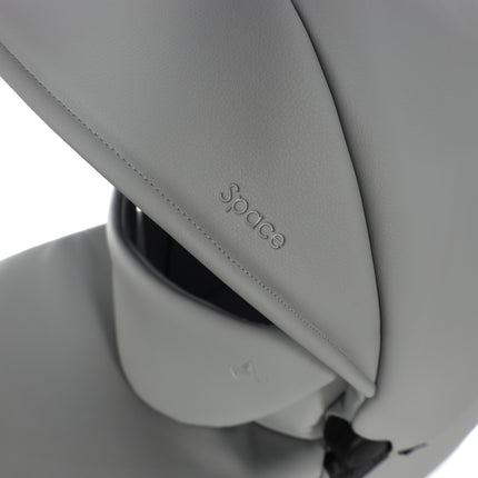 Junama Diamond Stroller Space Eco-Leather V2 in White by  with Black Frame KIDZNBABY