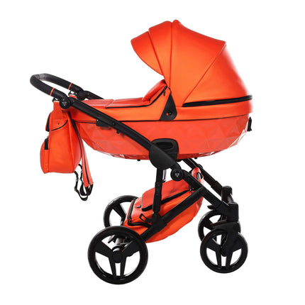 Junama Diamond Stroller S-Class in Orange with Black Frame by KIDZNBABY