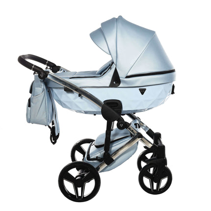 Junama Diamond Stroller S-Class in Sky Blue with Silver Frame by KIDZNBABY