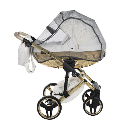 Junama Diamond Stroller Heart in White + Gold by KIDZNBABY