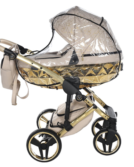 Passeggino Junama Diamond Heart 3in1 - Beige E Oro Con Seggiolino Auto - Foto 8