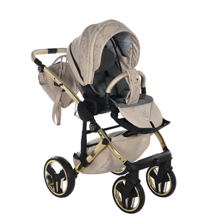 Junama Diamond Stroller Heart in Beige + Gold by KIDZNBABY