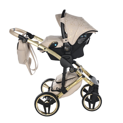 Junama Diamond Stroller Heart in Beige + Gold by KIDZNBABY