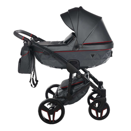 Junama Diamond Stroller S-Class in Gray with Black Frame by KIDZNBABY