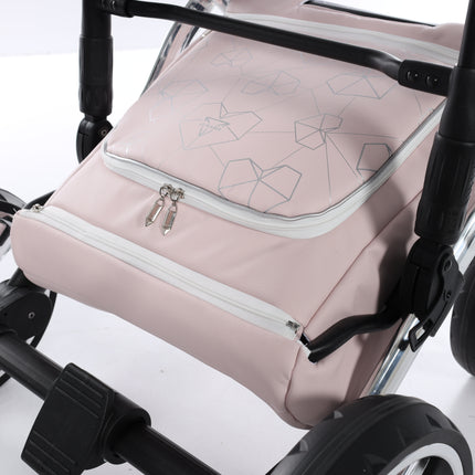 Junama Diamond Stroller Heart in Pink + Silver by KIDZNBABY