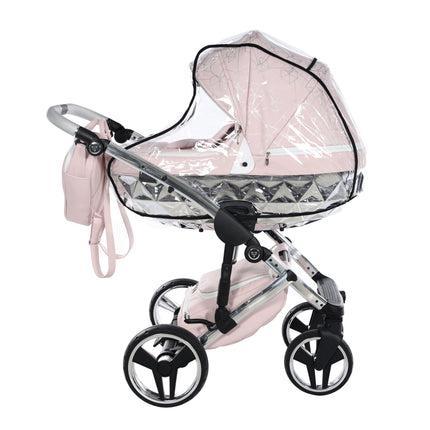 Junama Diamond Stroller Heart in Pink + Silver by KIDZNBABY