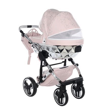 Junama Diamond Stroller Heart in Pink + Silver by KIDZNBABY