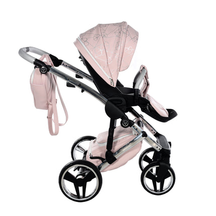 Junama Diamond Stroller Heart in Pink + Silver by KIDZNBABY