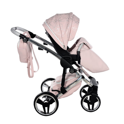 Junama Diamond Stroller Heart in Pink + Silver by KIDZNBABY