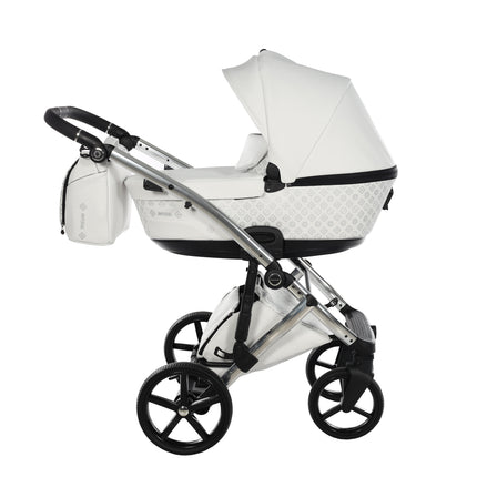 Junama Diamond IMPERIAL Stroller in White + Silver