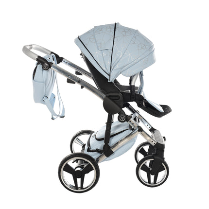 Junama Diamond Stroller Heart in Blue + Silver by KIDZNBABY