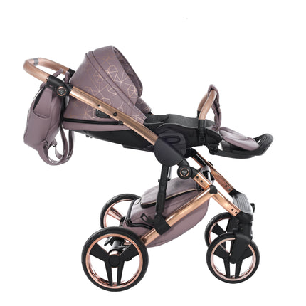 Junama Diamond Stroller Heart in Mauve + Gold by KIDZNBABY