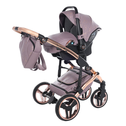 Junama Diamond Stroller Heart in Mauve + Gold by KIDZNBABY