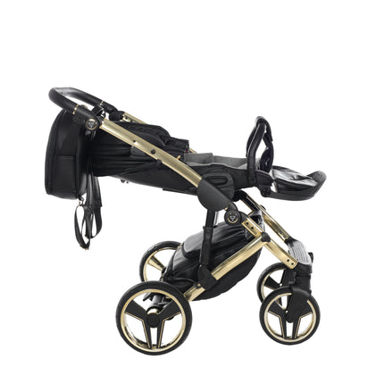 Junama Diamond Stroller Hand Craft in Black + Gold by KIDZNBABY