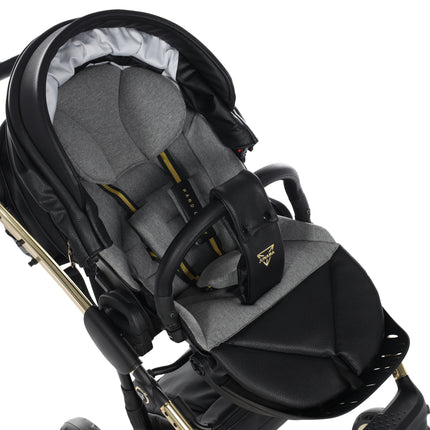 Junama Diamond Stroller Hand Craft in Black + Gold by KIDZNBABY