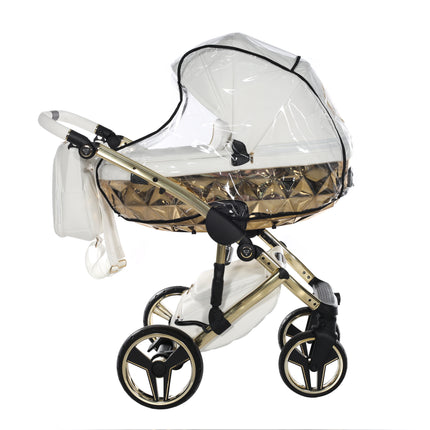 Junama Diamond Stroller Hand Craft in White + Gold by KIDZNBABY