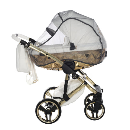 Junama Diamond Stroller Hand Craft in White + Gold by KIDZNBABY