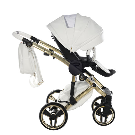 Junama Diamond Stroller Hand Craft in White + Gold by KIDZNBABY