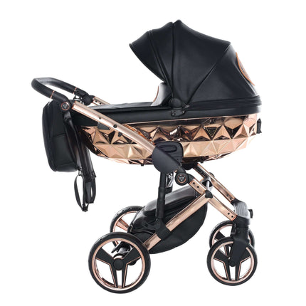 Junama Diamond Stroller Hand Craft in Black + Rose Gold by KIDZNBABY