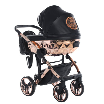 Junama Diamond Stroller Hand Craft in Black + Rose Gold by KIDZNBABY