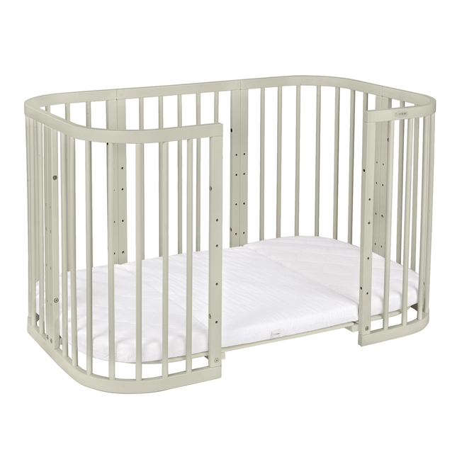 KidznBaby Waldin 7 in 1 Baby Crib with Mattress - Olive
