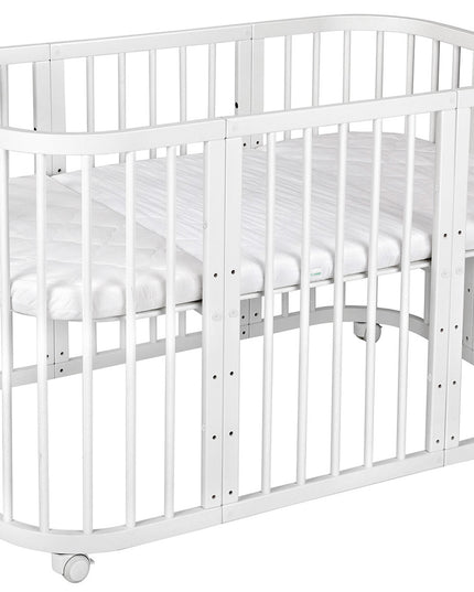 Waldin 7 in 1 Baby Crib with Mattress - White Reviews