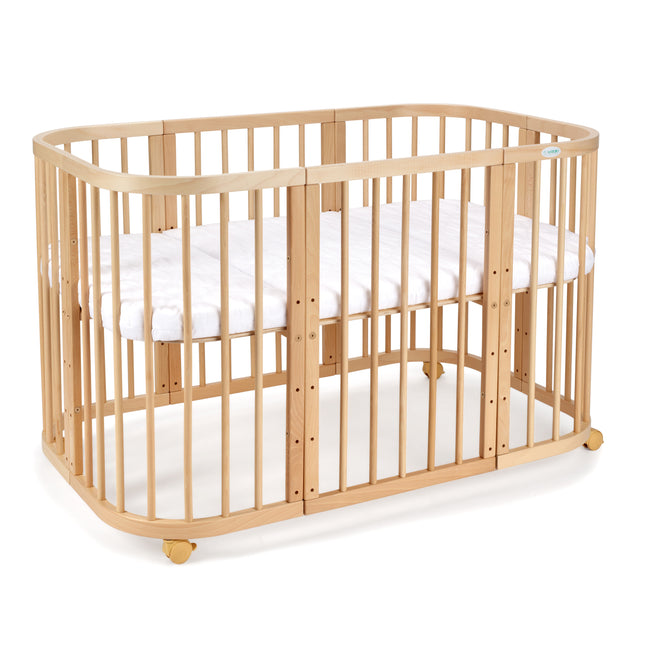 Waldin 7 in 1 Baby Crib with Mattress - Natural Wood Reviews