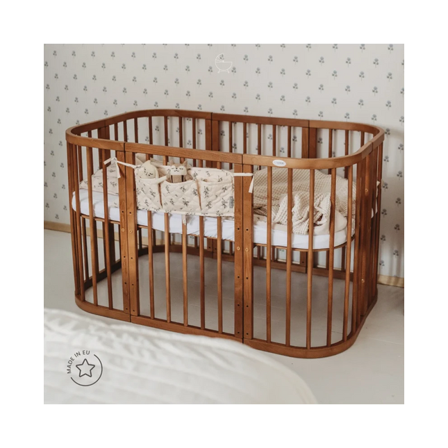 KidznBaby Waldin 7 in 1 Baby Crib with Mattress - Vintage