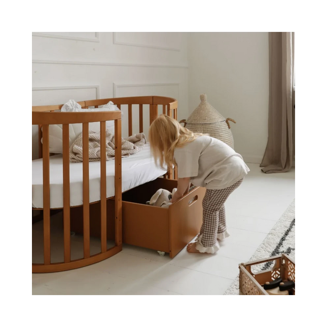 KidznBaby Waldin Drawer for the 7 in 1 Baby Crib with Mattress - Vintage