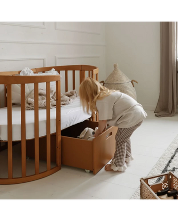 KidznBaby Waldin Drawer for the 7 in 1 Baby Crib with Mattress - Vintage