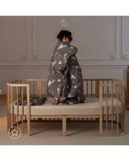KidznBaby Waldin Extension for the 7 in 1 Baby Crib with Mattress - Natural Wood