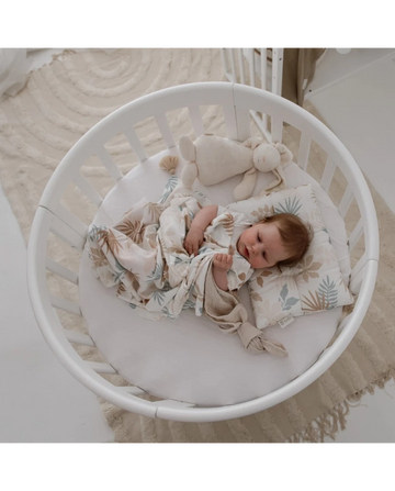 Waldin 7 in 1 Oval Baby Crib with Mattress - White Reviews