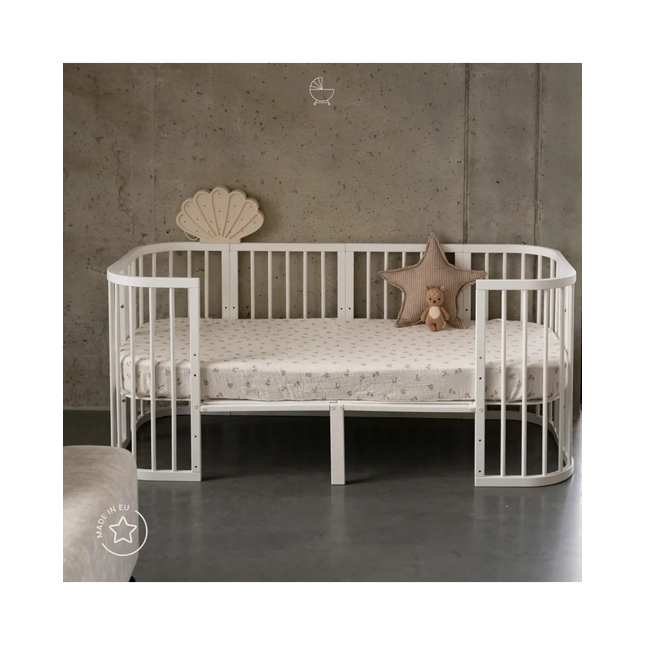 KidzNBaby Waldin Extension for the 7 in 1 Baby Crib with Mattress - White