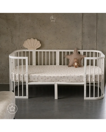 KidzNBaby Waldin Extension for the 7 in 1 Baby Crib with Mattress - White